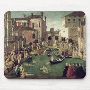 Tapis De Souris Le miracle de la croix sur le pont de San Lorenzo