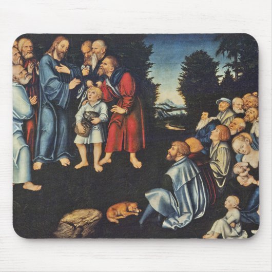 Tapis De Souris Le miracle des cinq poissons de &Two de pains (Devant)