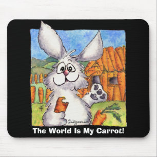 Tapis De Souris Le monde est ma carotte