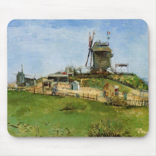 Tapis De Souris Le Moulin de la Galette par Vincent van Gogh (Devant)