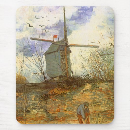 Tapis De Souris Le Moulin Galette par Vincent van Gogh, Windmills (Devant)