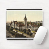 Tapis De Souris Le musée, cru Photochrom de Zurich, Suisse (Avec souris)