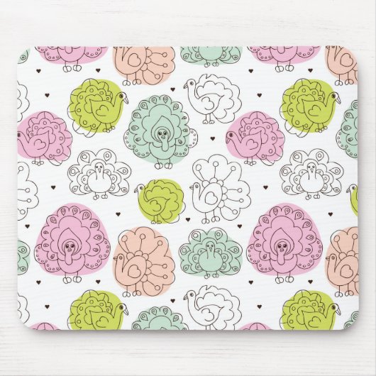 Tapis De Souris le paon badine le cru de papier peint (Devant)