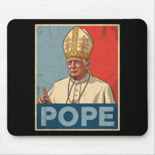 Tapis De Souris Le pape Trump drôle Trump Vatican Christian Retro