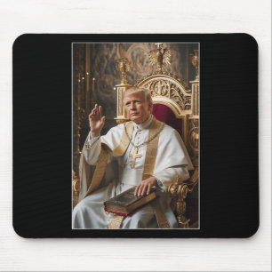 Tapis De Souris Le pape Trump drôle Trump Vatican Christian Retro