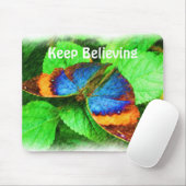 Tapis De Souris Le papillon croit inspirationnel (Avec souris)