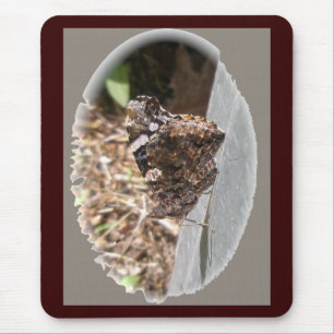 Tapis De Souris Le Papillon de l'Amiral Rouge sous Mousepad