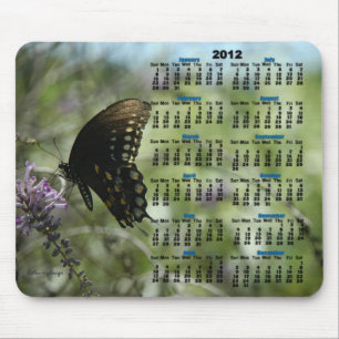 Tapis De Souris Le papillon rêve 2012 le calendrier Mousepad