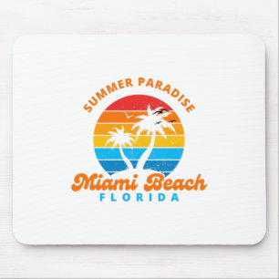 Tapis De Souris Le Paradis d'été Miami Beach Floride-coucher-Palms