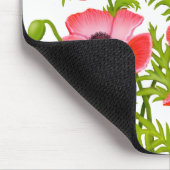 Tapis De Souris Le pavot cultivé rouge fleurit Mousepad (Coin)