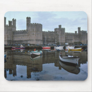 Tapis De Souris Le Pays de Galles, le château de Caernarfon, l'un