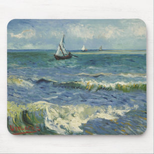 Tapis De Souris Le paysage marin de Van Gogh aux Saintes Maries de