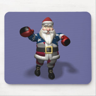 Tapis De Souris Le Père Noël À La Journée De La Boxe