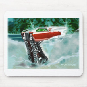 Tapis De Souris Le père noël dans Rolls Royce rouge Sleigh