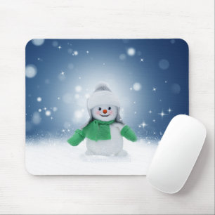 Tapis De Souris Le personnage de bonhomme de neige de Noël adorabl