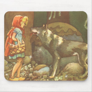 Tapis De Souris Le Petit Chaperon Rouge, conte de fées vintage