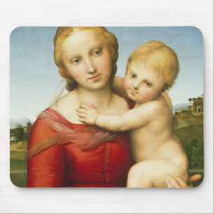 Tapis De Souris Le petit Cowper Madonna, c.1505 (huile sur le