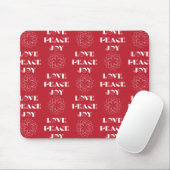 Tapis De Souris Le Petit Rouge et Blanc, Peace, Joy (Avec souris)