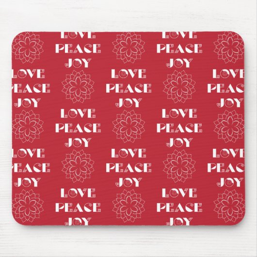 Tapis De Souris Le Petit Rouge et Blanc, Peace, Joy (Devant)