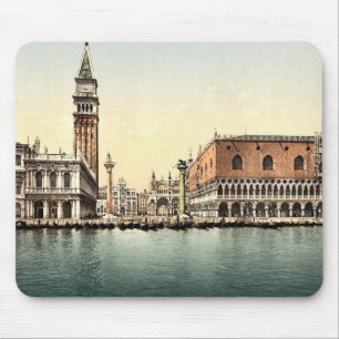 Tapis De Souris Le Piazzetta, classique Photochrom de Venise,