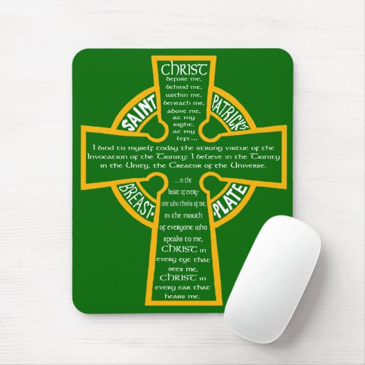 Tapis De Souris Le plastron Mousepad de St Patrick (Avec souris)