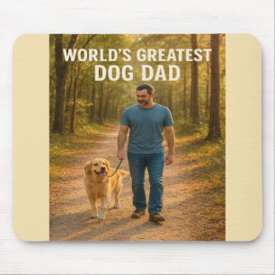 Tapis De Souris Le plus grand papa de chien du monde - Morning Wal