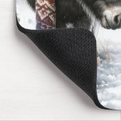Tapis De Souris Le poney de Noël et le lapin dans une ferme d'hive (Coin)