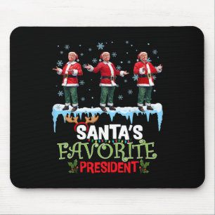Tapis De Souris Le président préféré du Père Noël Santa Trump Dans