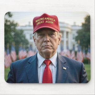 Tapis De Souris Le président Trump avec un Casquette Red MAGA