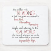 Tapis De Souris Le problème avec la lecture (Devant)