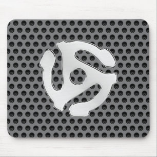 Tapis De Souris Le rétro chrome argenté aiment l'entretoise 45