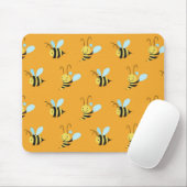 Tapis De Souris Le rétro jaune gaffent le motif d'abeille (Avec souris)