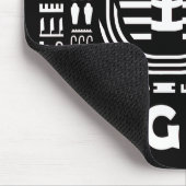 Tapis De Souris Le roi tut pharaon égyptien Hiéroglyphe Alphabet (Coin)