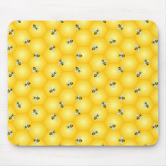 Tapis De Souris Le ronflement gaffent les abeilles et le motif (Devant)