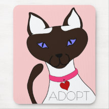 Le Ronronnement-fect Moira ADOPTENT Mousepad rose