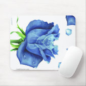 TAPIS DE SOURIS LE ROSE BLEU MOUSEPAD (Avec souris)