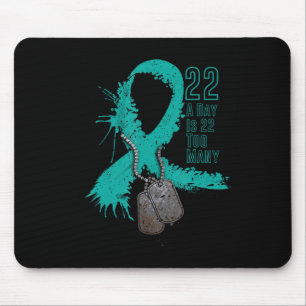 Tapis De Souris Le Ruban De Sensibilisation Au Suicide Des Vétéran