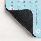 Tapis De Souris Le Sakura japonais Hiragana Katakana s'épanouit (Coin)