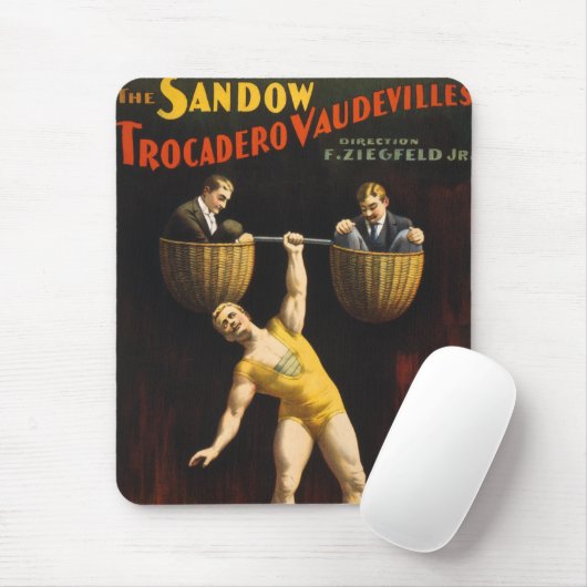 Tapis De Souris Le Sandow Eugen Sandow Vaudeville Weightlifter (Avec souris)
