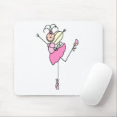 Tapis De Souris Le schéma trois Mousepad de bâton de ballerine (Avec souris)