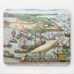 Tapis De Souris Le siège de Tunis ou de La Goulette par Charles V