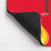 Tapis De Souris Le singe avec une guerre de flamme Internet (Coin)