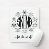 Tapis De Souris Le ski c'est amusant - (Avec souris)