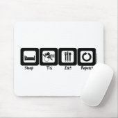 Tapis De Souris Le sommeil tri mangent la répétition (Avec souris)