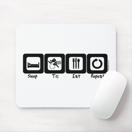 Tapis De Souris Le sommeil tri mangent la répétition (Avec souris)