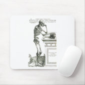 Tapis De Souris Le squelette réfléchi (Avec souris)