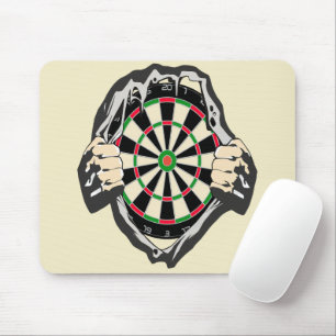 Tapis De Souris Le tableau de fléchettes sur votre poitrine !