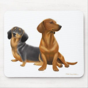 Tapis De Souris Le teckel poursuit Mousepad