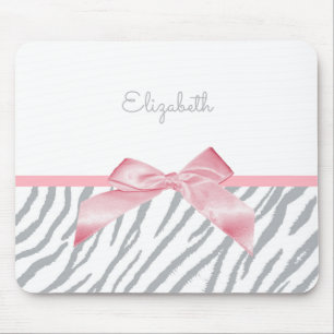 Tapis De Souris Le tigre gris Girly barre le poster de animal avec