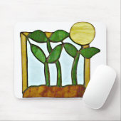 Tapis De Souris Le tournesol verdit Mousepad (Avec souris)